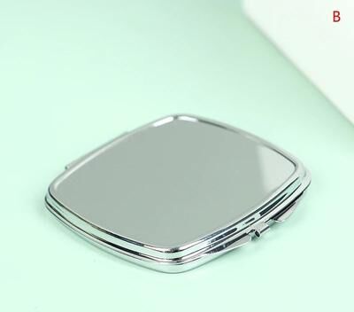Uplift Picks Portable Stainless Steel Pocket Mirror Folding Compact Makeup Travel Beauty Mirror a (6x6cm)