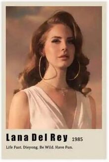 Inspire Essentials Lana Del Rey Aesthetic Canvas Poster Vintage Music Album Wall Art Decor 10 m