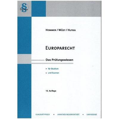 Europarecht, Paperback von Karl-Edmund Hemmer,Achim Wüst,Rainer Hutka, Hemmer/Wüst