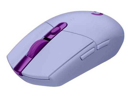 Logitech G305 Lightspeed Gaming-Maus Bluetooth Optisch Lila 6 Tasten 12000 dpi Beleuchtet, Ergonomisch