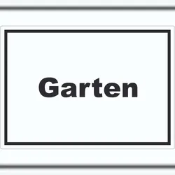 HB-Druck Garten Aufkleber mit Text Blumen Rasen waagerecht A0 (841x1189mm)