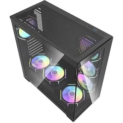 Darkflash Tech DS900 (ATX, ITX, Mini-ATX), PC Gehäuse, Schwarz