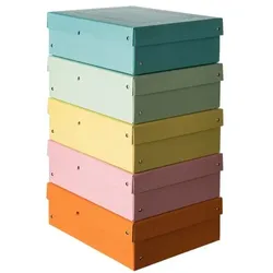 EXACOMPTA Archiv-Box »PURE Box DIN A4 100mm« 5 Stück Sortiert, 24x10x32 cm