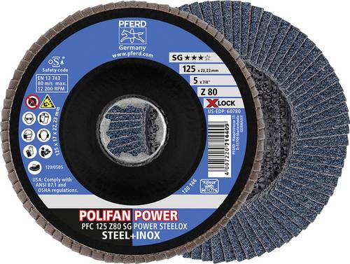 PFERD TOOLS 67788127 Fächerschleifscheibe Durchmesser 125mm 10St.