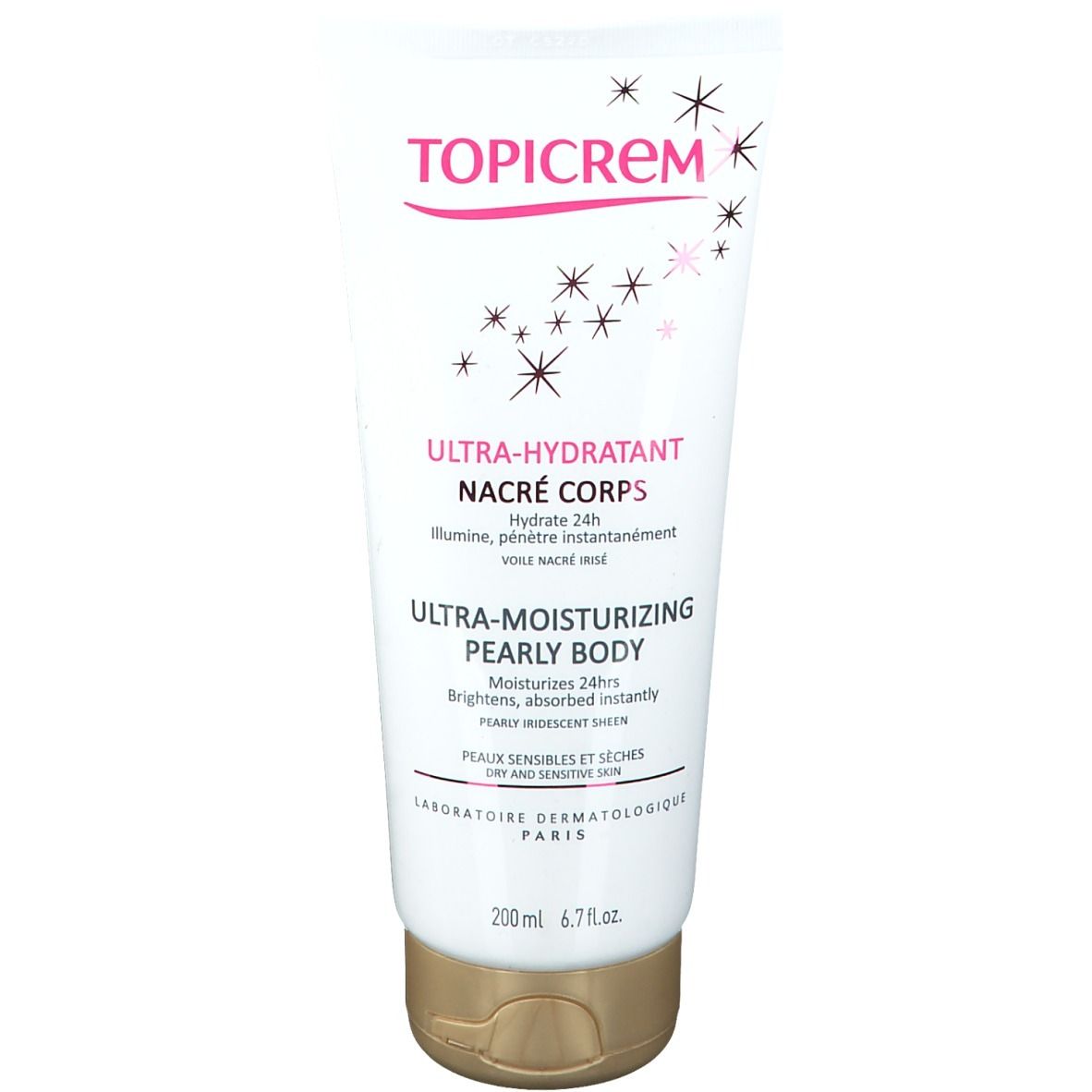 Topicrem Ultra Hydraterende Lichaamsmelk Met Parelmoereffect 200 ml Milch