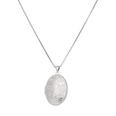Kette mit Anhänger FIRETTI "Schmuck Geschenk Silber 925 Halsschmuck Halskette Medaillon", silber (silberfarben), Halsketten, Damen, Silber 925 (Sterlingsilber), L: 45
