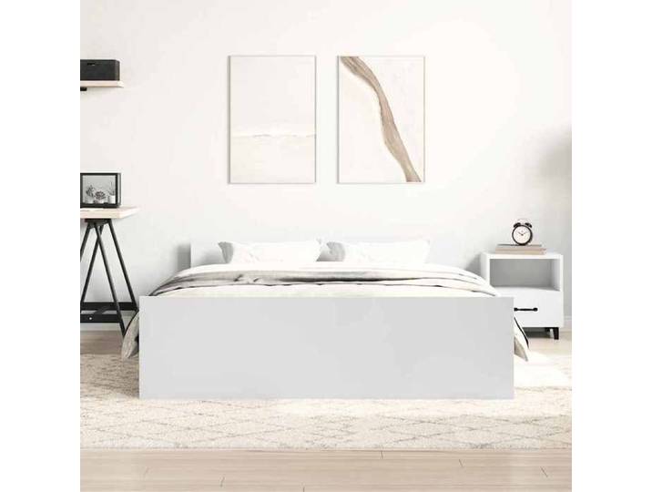NOUVEAU Grand lit adulte - Cadre de lit - COCO - sans matelas - 2 personnes - blanc 120x200 cm _00fna24g