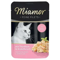 Miamor Feine Filets - Katzennassfutter Thunfischfilets mit Krabben 100g