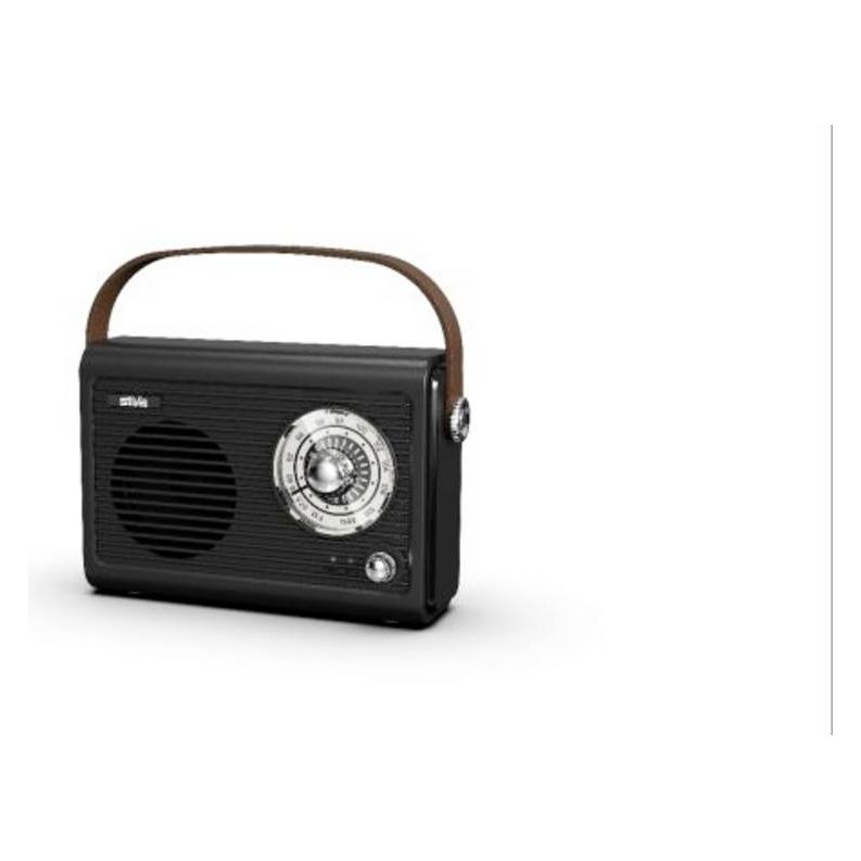 Silva Schneider Mono 1966 BT schwarz tragbares Retro-Radio mit 1500mAh Akku (FM, Bluetooth) (243028)