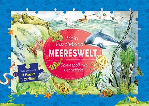 Mein Puzzlebuch Meereswelt: Tolle Infos und 4 Puzzles mit je 24 Teilen - Preis vom 09.10.2026 07:28:09 h