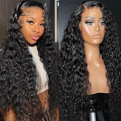 Wasserwelle 13x6 Front Lace Perücke transparente Lace Perücke 150% Dichte für schwarze Frauen
