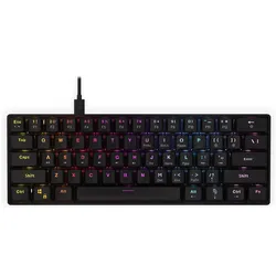Krux Qara 60% (US, Kabelgebunden), Tastatur, Schwarz