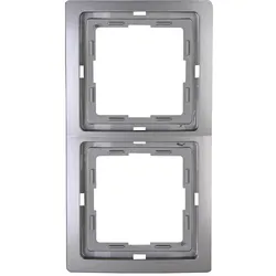 Kopp 400243061 VENEDIG - Abdeckrahmen 2-fach, Farbe: platin
