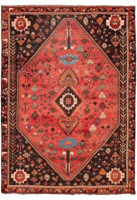 ECARPETGALLERY Hand-knotted Melis Red Wool Rug - 7'2 x 10'2