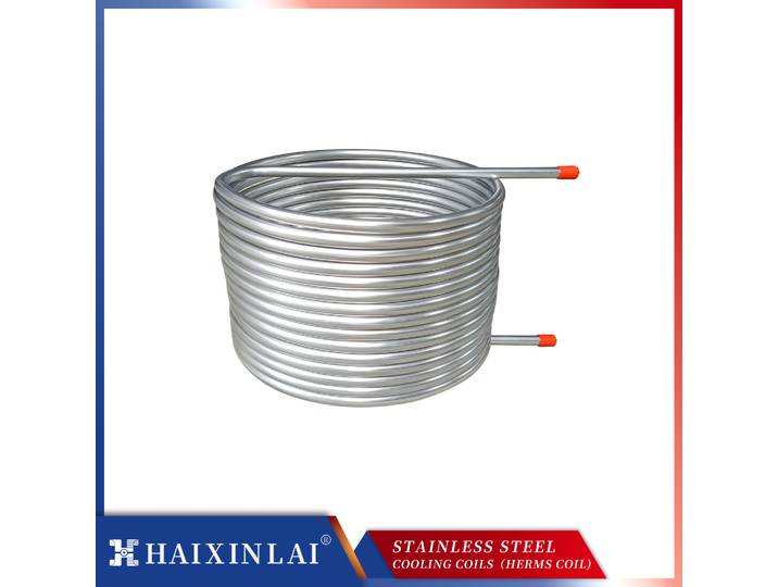 Système de recirculation par échange de chaleur, tube OD 1/2 , bobine HERMS, refroidisseur français ou précieux chaud, 304SS, 50 pieds, 15.2m de diamètre