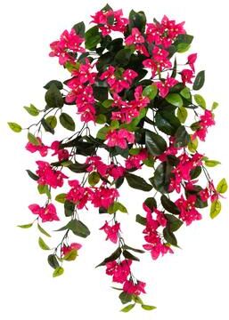 Nearly Natural 28-in UV Resistant Artificial Bougainvillea Hanging Plant - Set of 2