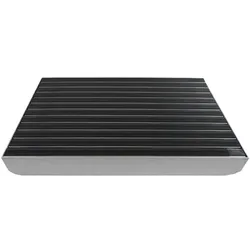 Emco Eingangsmatte DIPLOMAT + Bodenwanne 75mm Aluminium   100x50cm   Gummi Schwarz