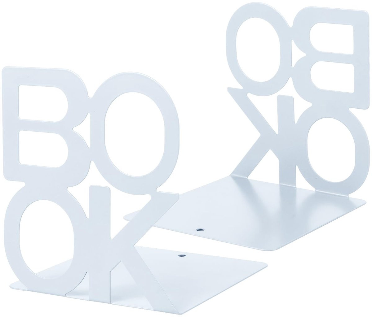 MTTProducts Boeksteunen - Decoratieve boekhouder - Heavy duty metaal - Wit