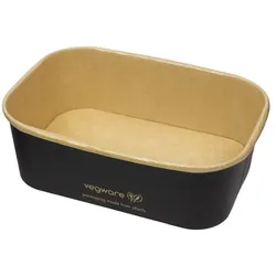 MONOUSO - Schwarz Rechteck Verpackungen 750 ml 17,3x12,1x5,7cm (300 Stück)