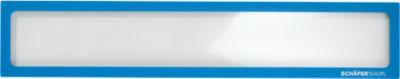 Schäfer Shop Select Magnetrahmen, für Überschriften (DIN A4 quer/ DIN A3), UV-beständige PET-Folie, blau, 4 Stück