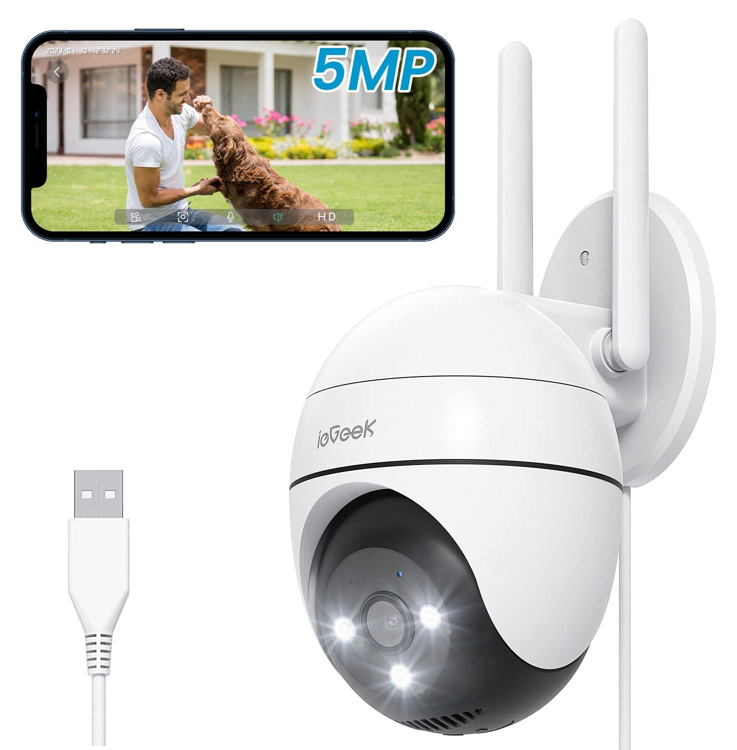 Selius 5MP buitenbewakingscamera met WLAN en PTZ en kleurenzicht