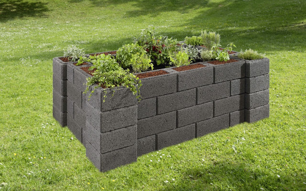Kann Hochbeet-Set 4 Garten 230 x 150 x 85 cm anthrazit