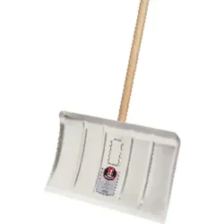 Schneeschieber LM 500mm mit Holzstiel - silber