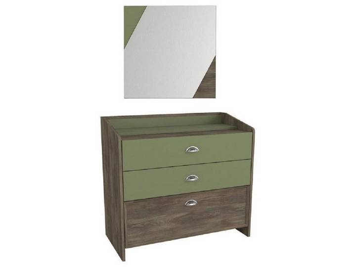 Xlmoebel Kommode Luxus Kommode mit grünem Spiegel für modernes Jugendzimmer (Kommode mit Spiegel, Kommode mit Spiegel), Hergestellt in Europa