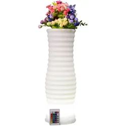 Techly, Brunnen + Gartenteich, Flower vase with RGB LED backlight and remote control
