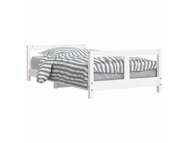 FDSAQOPT Weiß 80x160 cm Massivholz Kiefer Massives Kiefernholz, robuste Holzlatten, Kopf- und Fußteil, niedriger Einstieg, Lattenrost inklusive, ohne Matratze
