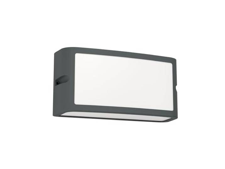 EGLO LED Wandlampe außen Camarada, Außenbeleuchtung Hauswand rechteckige Außenleuchte Wand, Außenwandleuchte aus Metall in Anthrazit, Außenlampe kaltweiß, IP54