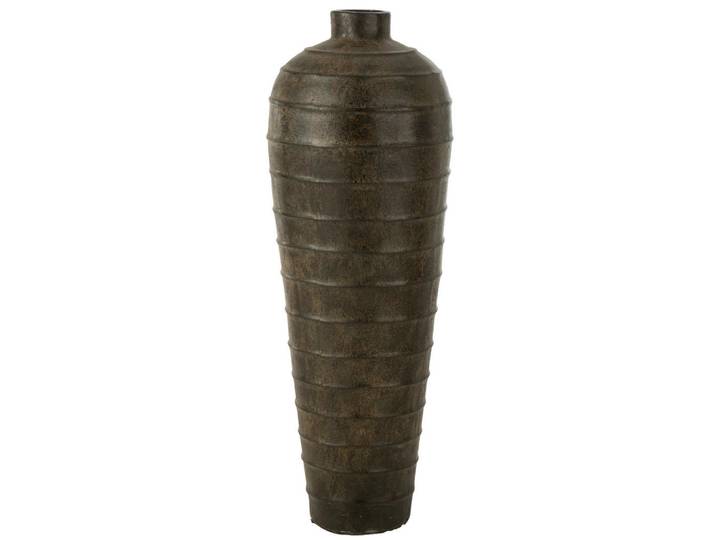 Ambia Home Dekovase, Dunkelbraun, Stein, 48x103x48 cm, Dekoration, Vase