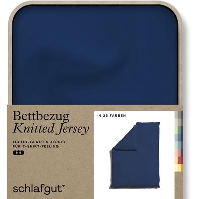 Schlafgut "Premium Bettbezug Knitted Jersey (1 St)" Ton-in-Ton Reißverschluss, Bio-Baumwolle mit Elasthan, Uni, OEKO Tex