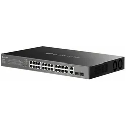TP-Link Switch 28p GB Easy Managed Omada 24p Poe+ 24xgb Poe+ Omada Sdn Cntrl (28 Ports), Netzwerk Switch, Schwarz