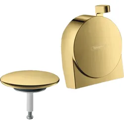 hansgrohe Exafill S Fertigset Wanneneinlauf, Ablauf- und Überlaufgarnitur, 58117990, Farbe: Polished Gold Optic