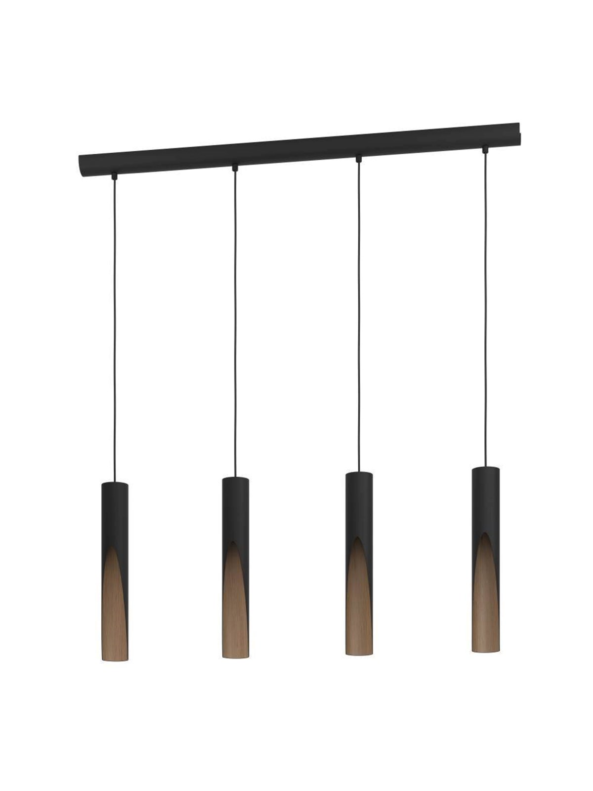 EGLO BARBOTTO long table pendant black/wood