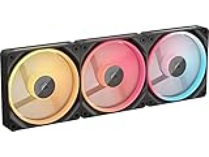 CORSAIR iCUE LINK LX120-R RGB 120mm PWM Ventilateur Inversés – Kit Triple Ventilateur – Faible Bruit, CORSAIR Palier à Dôme Magnétique, Double Boucle Lumineuse, Vis QuikTurn™, Mode Zéro RPM – Noir
