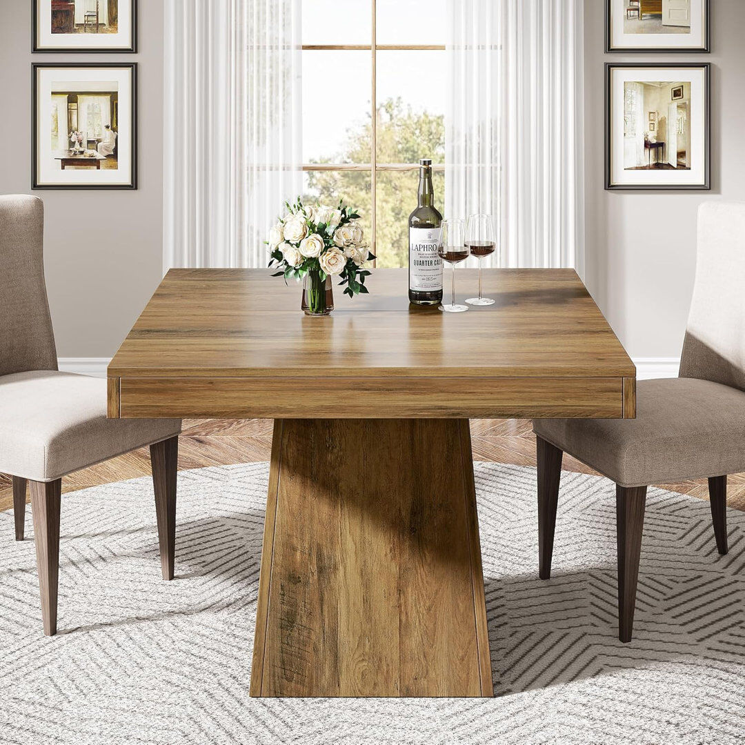 Blue Elephant Square Dining Table Vintage Brown