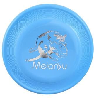 The Handy Homestead Durable Interactive Dog Training Flying Disc Perfect For Outdoor Fun & Puppy Training blue 18cm