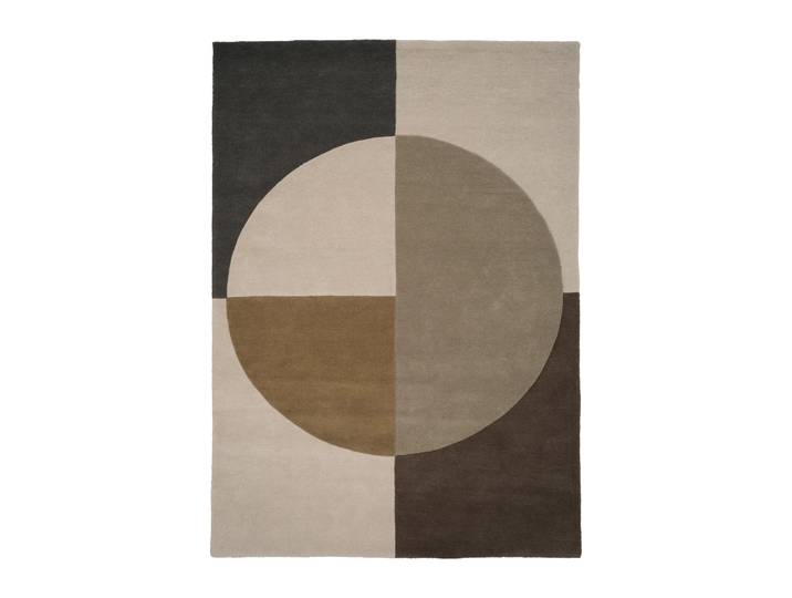 Linie Design Radiality Wollteppich Olive, 200 x 300cm