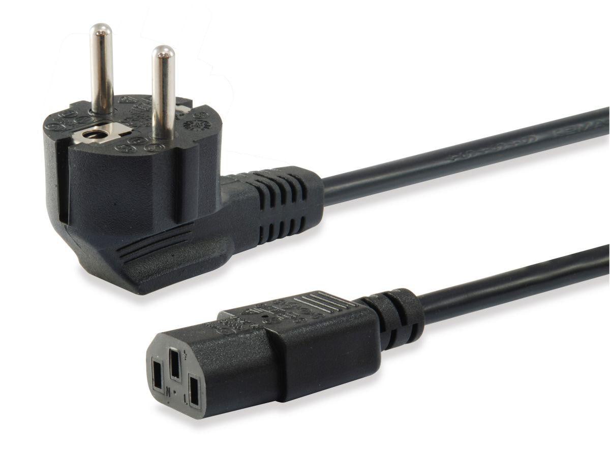 EQUIP 112121 Hochwertiges Netzkabel, C13 auf Schuko, 3m
