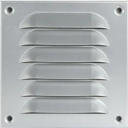 Upmann, Fliegengitter, Wetterschutzgitter aufschraubbar eckig 140x140 mm Alu silber