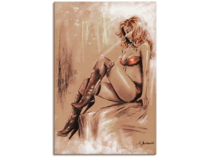 Wandbild ARTLAND High heels im Licht , braun (farbe bild(er): braun), B:40cm H:60cm, Bilder, Wandbild, als Alubild, Leinwandbild in verschied. Grössen