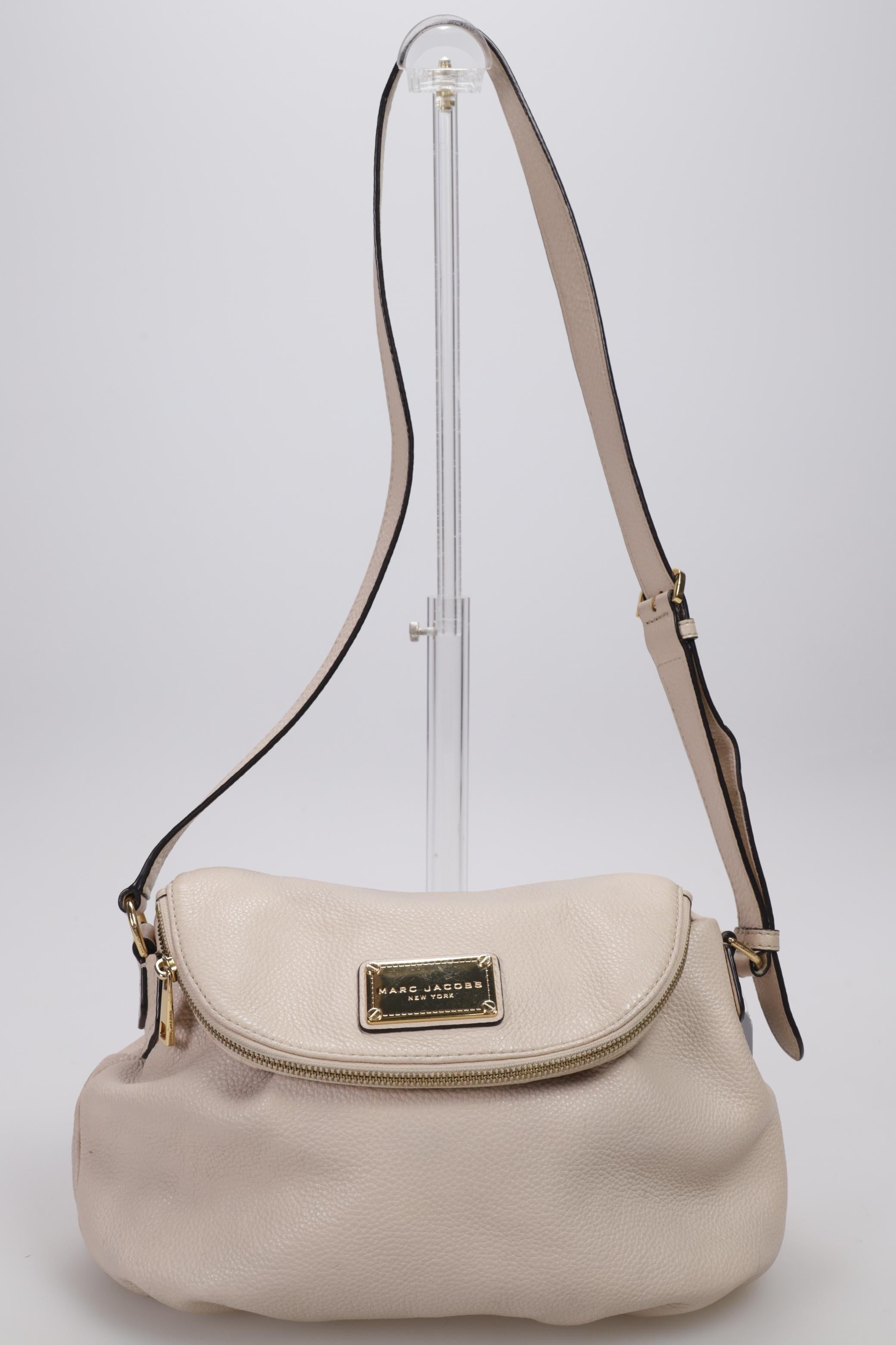 Marc Jacobs Damen Handtasche klein Leder, Beige, Leder / kein / Etikett - Second Hand