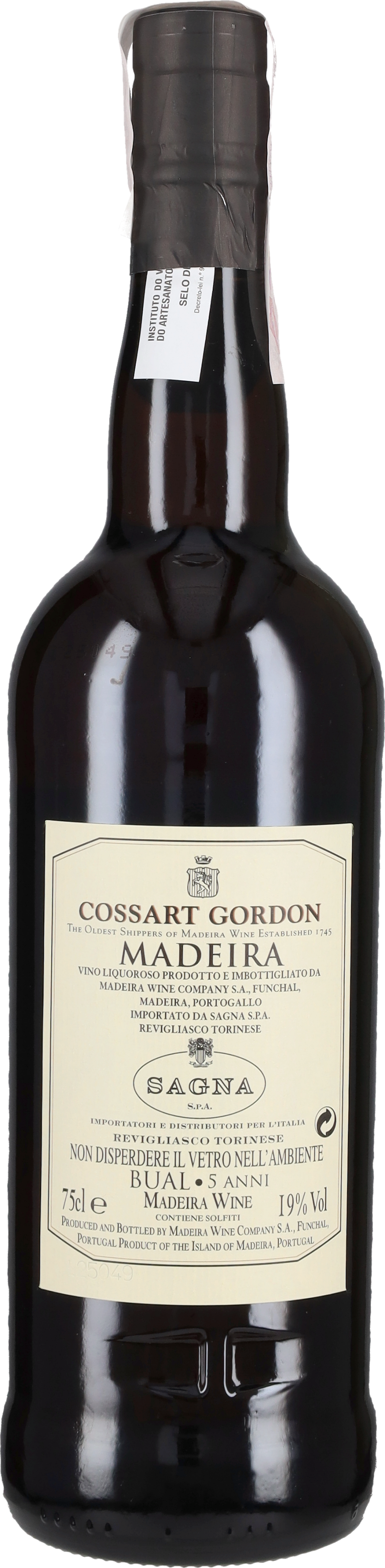Madeira Bual Cossart Gordon 5 Anni