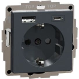 Merten Prise Schuko avec chargeur USB MEG2367-0414 (MEG2367-0414)