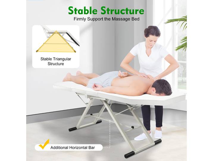 Table de massage et chaise de tatouage réglable 71 pouces, lit de massage portable pour spa, esthétique et esthéticiennes