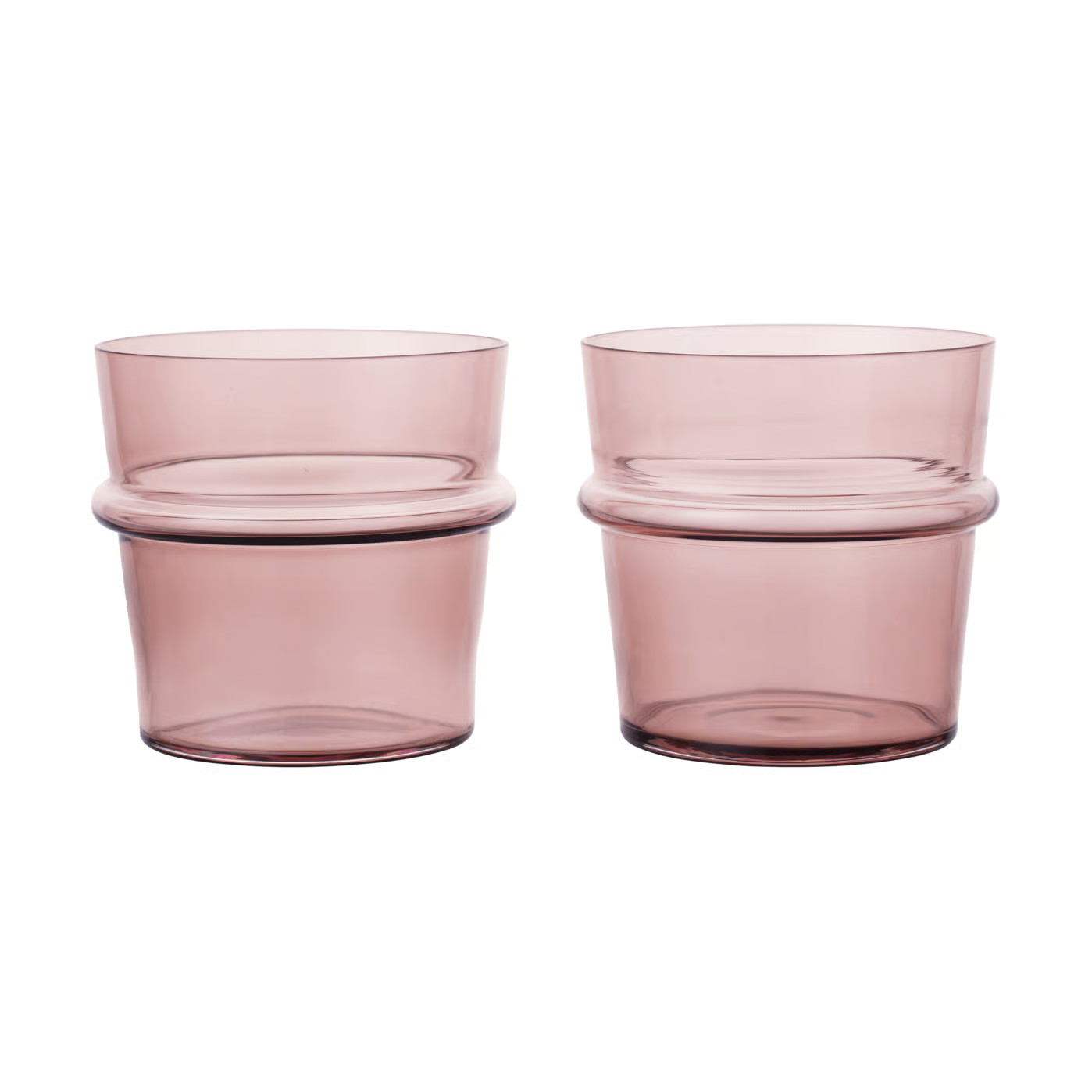 Ferm Living Boya drinkglas laag 30 cl 2-pack Mauve