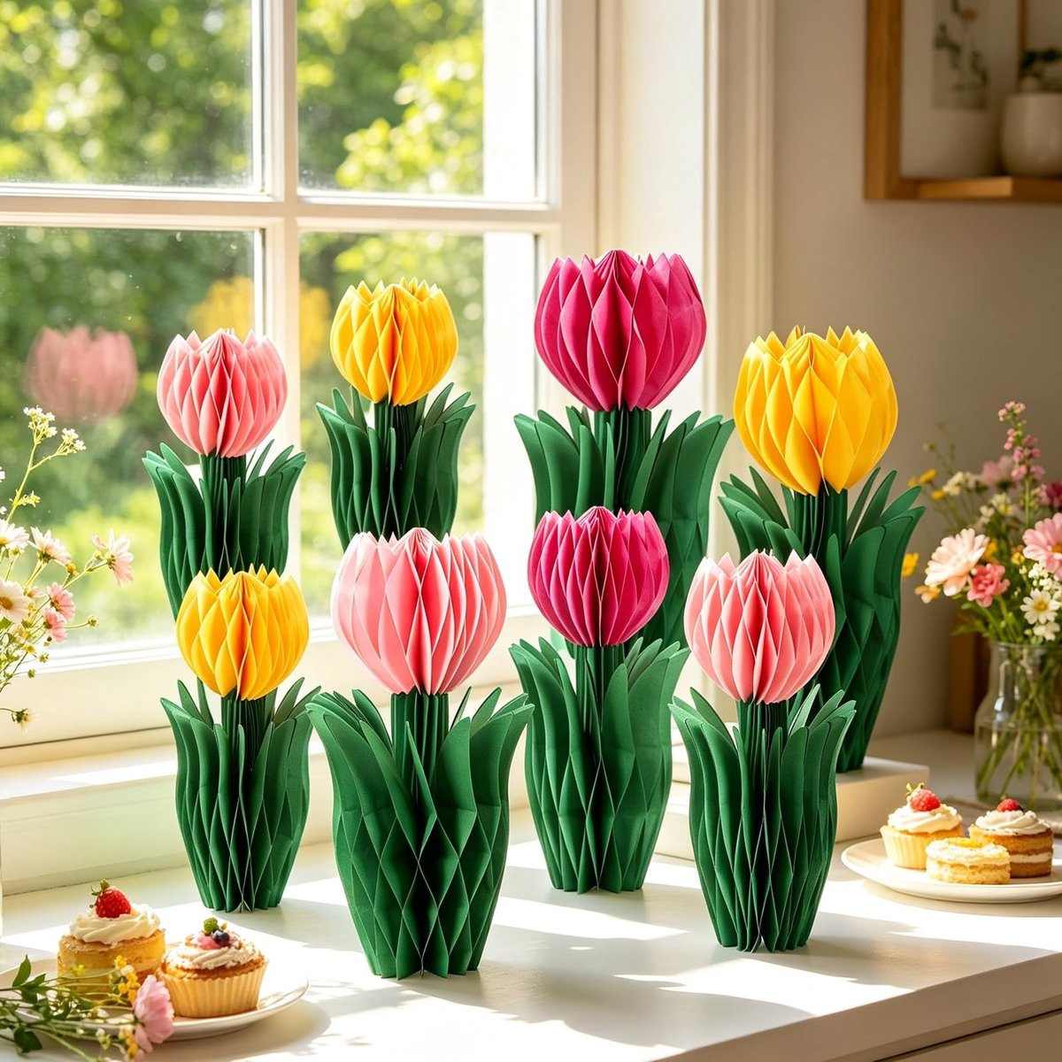 8 stuks kunstmatige tulpen voor decoratie