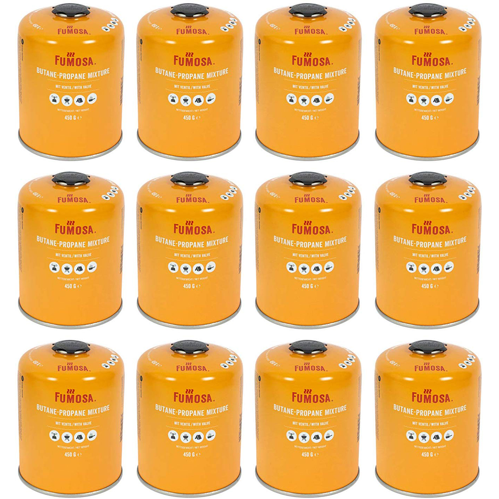 FUMOSA Gaskartuschen Set für Q100/1000-Serien, Performer & Go Anywhere, 450g, 12x 19101